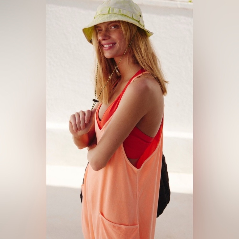 FP Movement by Free People Peach Pastel Neon Jumpsuit - Picture 3 of 5